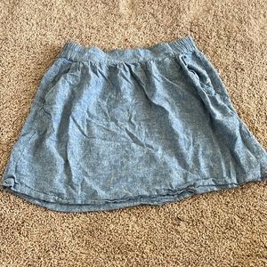 Loft Chambray Skirt with Pockets
